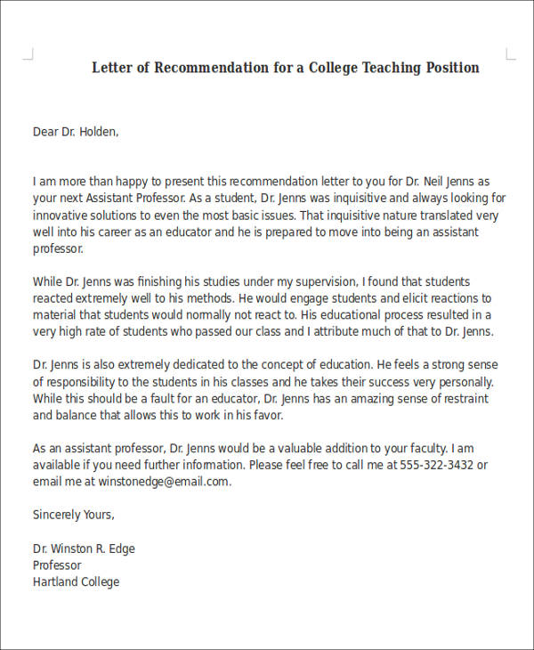 research assistant letter of recommendation