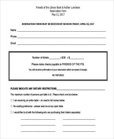 library book reservation form
