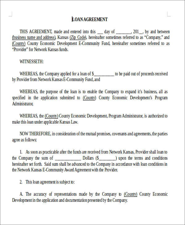 loan agreement form1