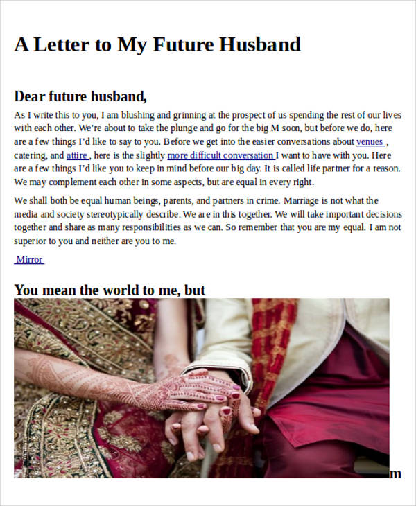 love letter for future husband