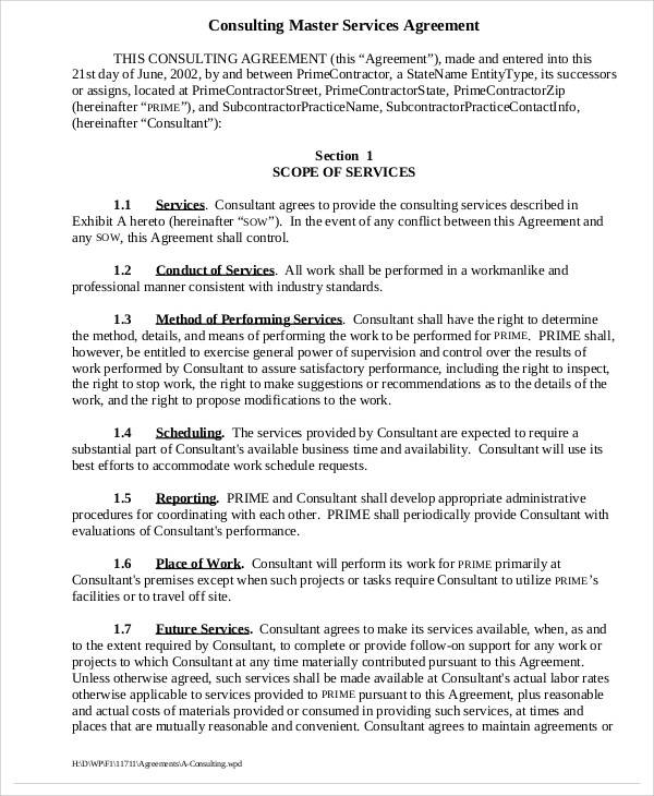 Free 47 Consulting Agreement Samples In Pdf Ms Word Google Docs Pages