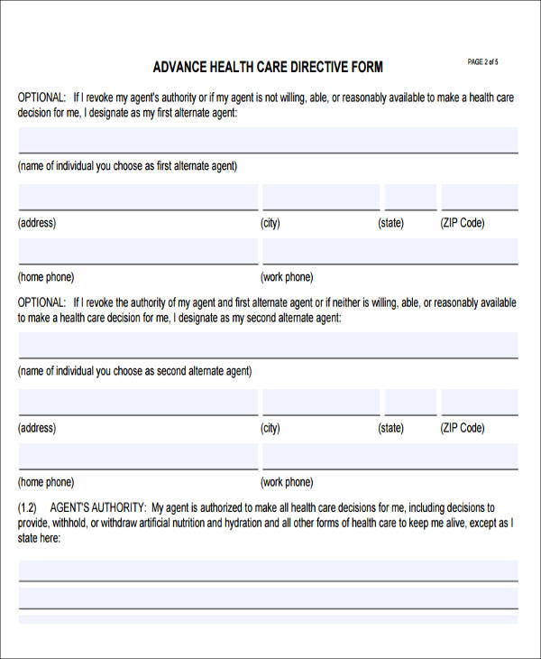 medical care directive form1