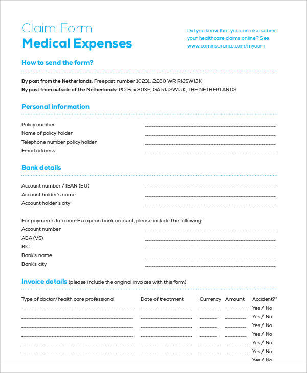 medical expenses claim form4