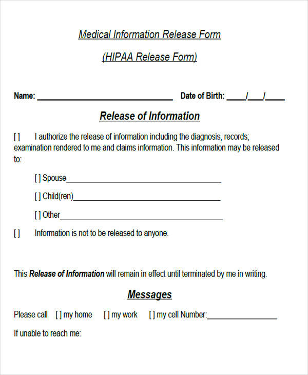 Medical report form