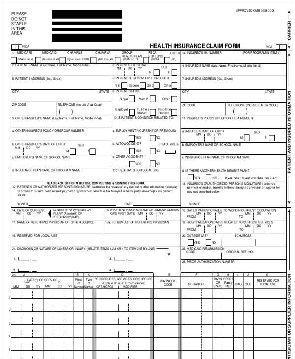 medical insurance claim form1