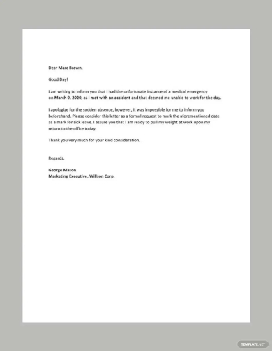 medical leave letter template