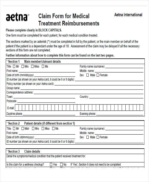 medical reimbursement claim form3
