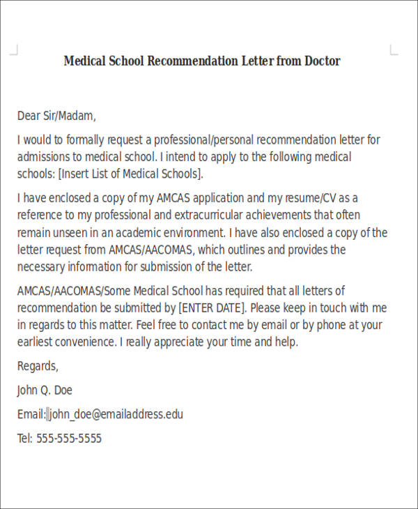 free-11-medical-school-recommendation-letter-templates-in-ms-word-pdf