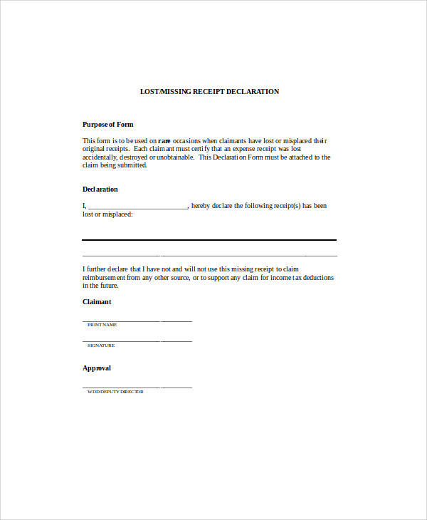 free 16 sample receipt forms in ms word