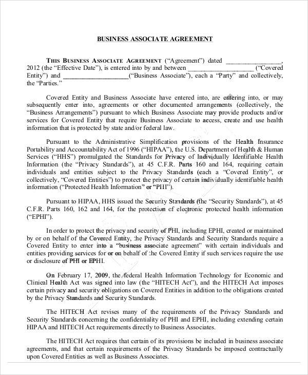 Model Business Associate Agreement