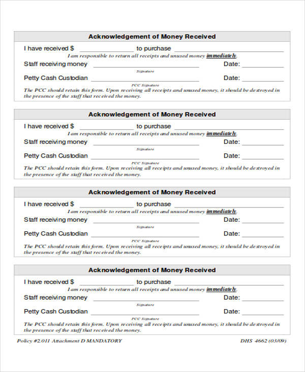 money receipt acknowledgment form1