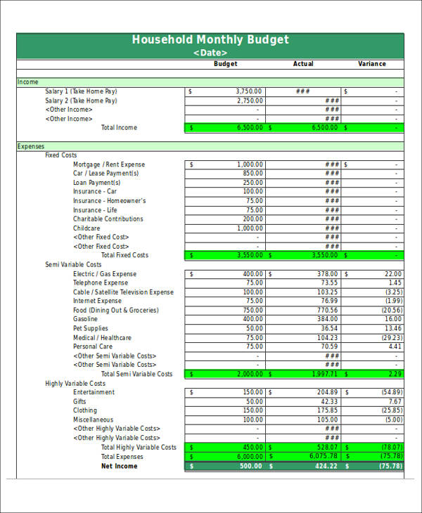 monthly household budget form1