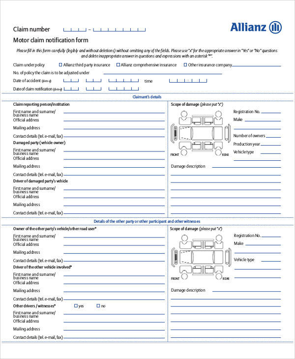 FREE 42+ Sample Claim Forms in PDF