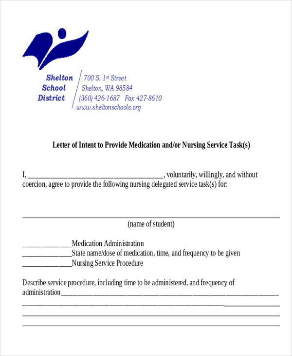 nursing school letter of intent