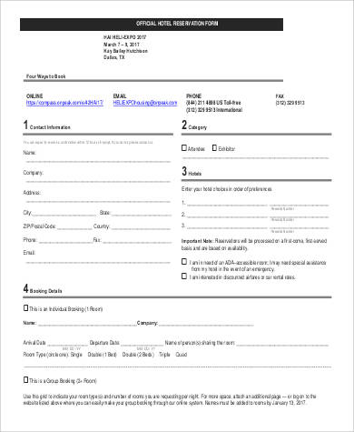 Official Hotel Reservation Form1 