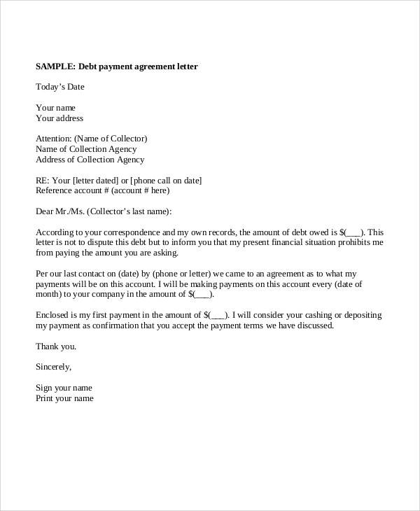 payment agreement letter1