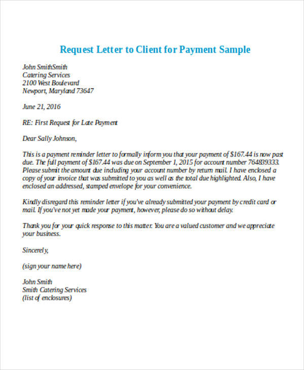 34 Payment Letter Formats