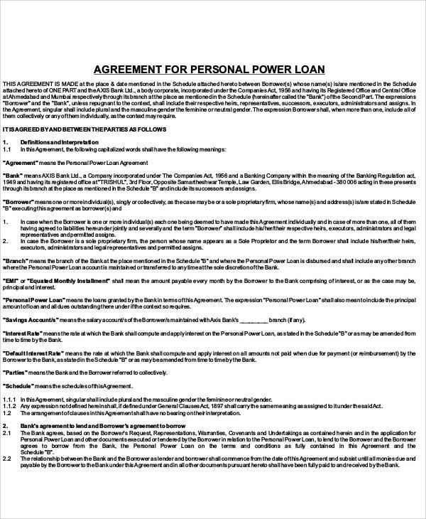 personal loan agreement1