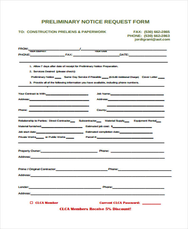 free 39 notice forms in pdf ms word