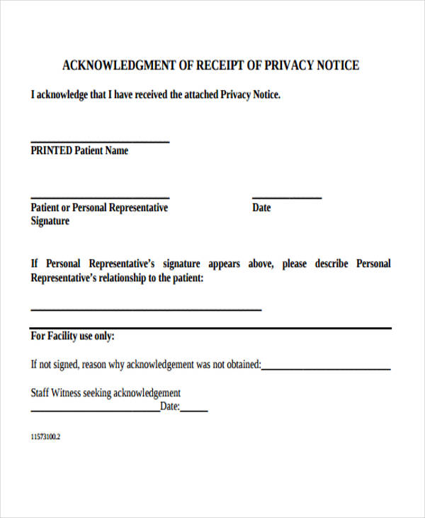 printable privacy notice form1