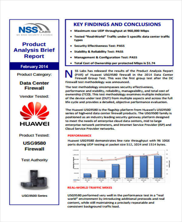 Product Test Report Template