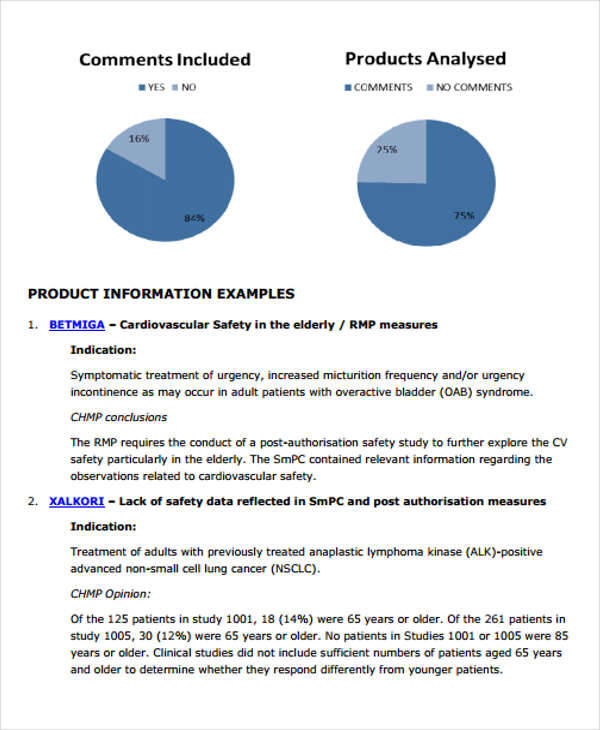 Info product Report Template PDF
