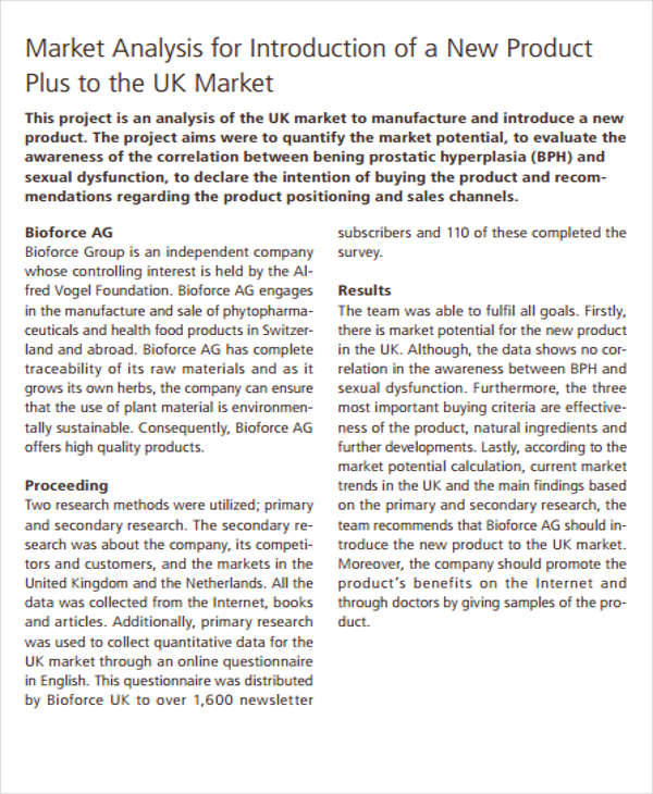 research paper about product analysis