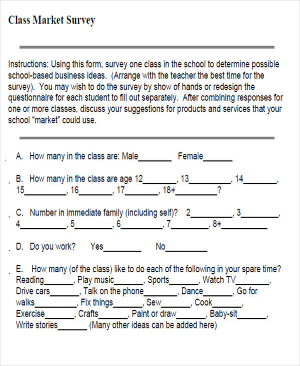 product market survey form1