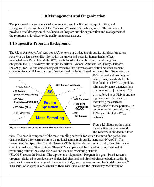 program quality management plan example