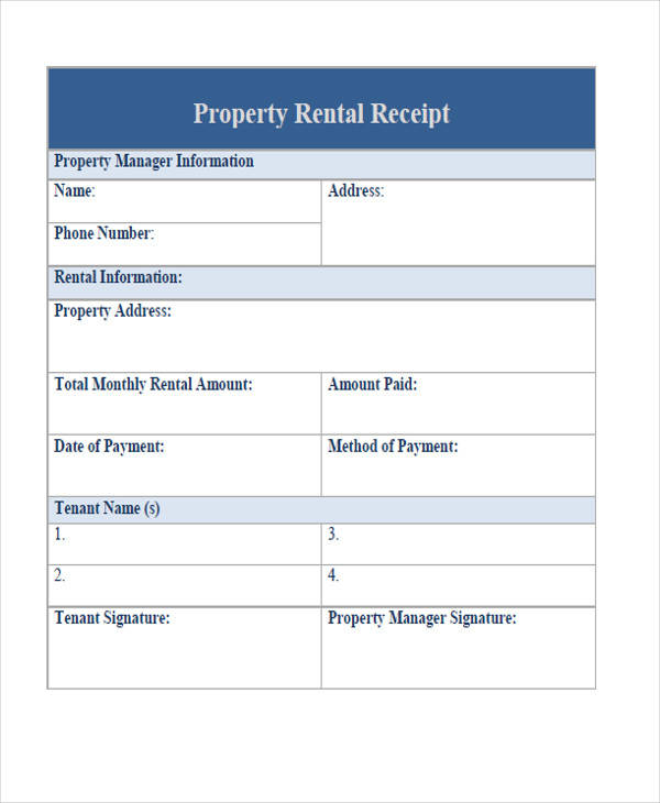 Invoice Template For Rental Property