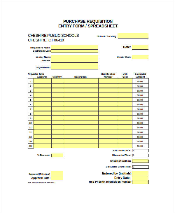 How To Make A Requisition Form In Excel