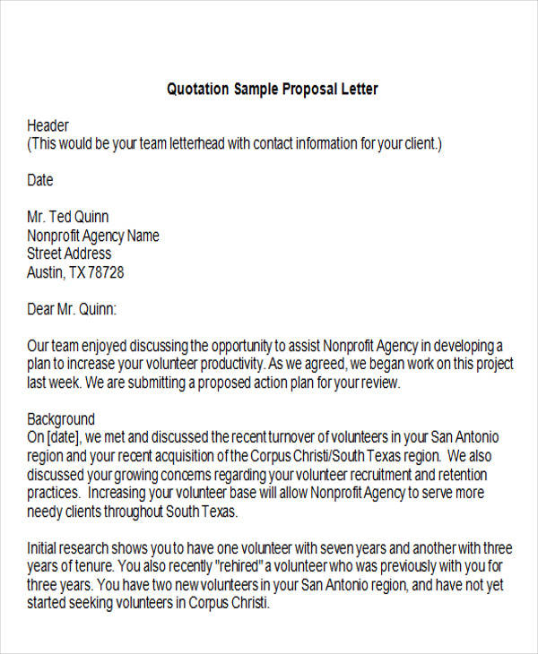 FREE 12+ Sample Quotation Letter Templates in MS Word | Pages