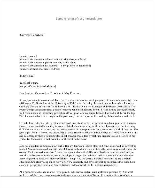 recommendation job letter examples1