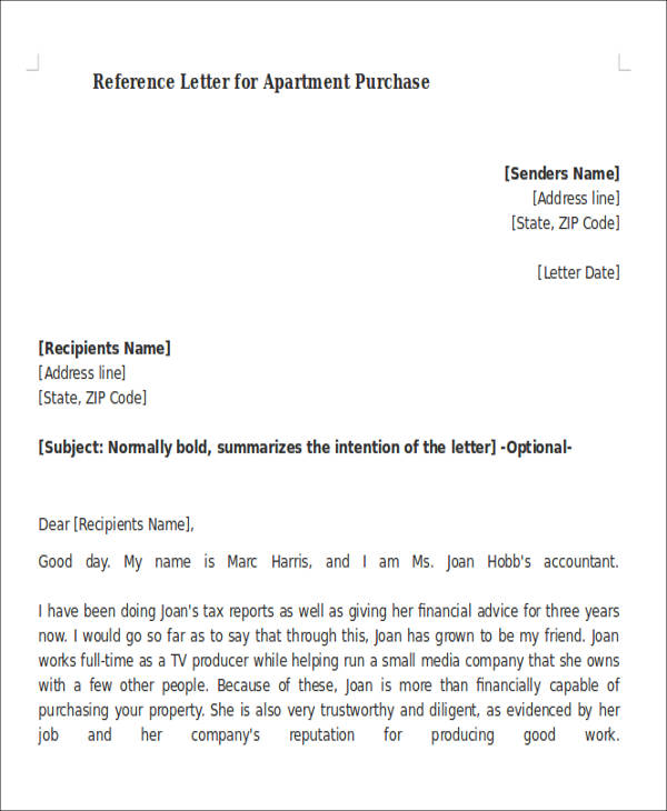 How To Write A Housing Reference Letter