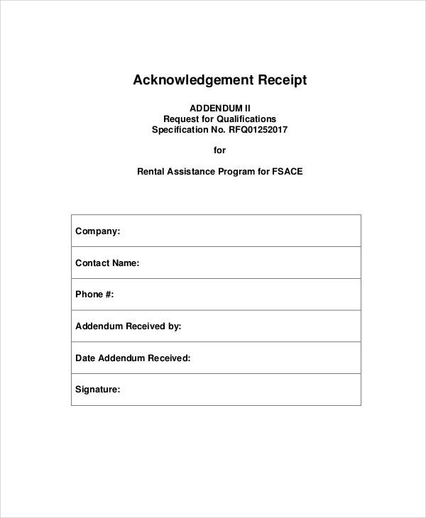 rent payment acknowledgement receipt