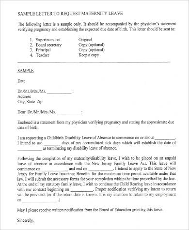 Free 29 Leave Letter Templates In Pdf Ms Word