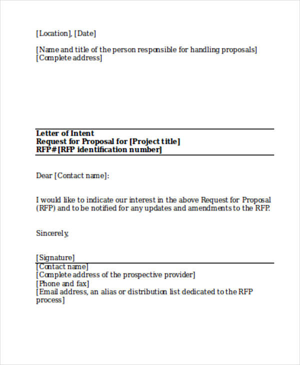 research proposal letter of intent sample