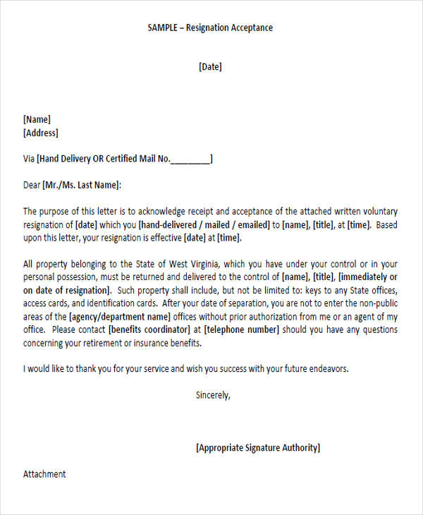 FREE 38+ Resignation Letters Samples & Templates in PDF