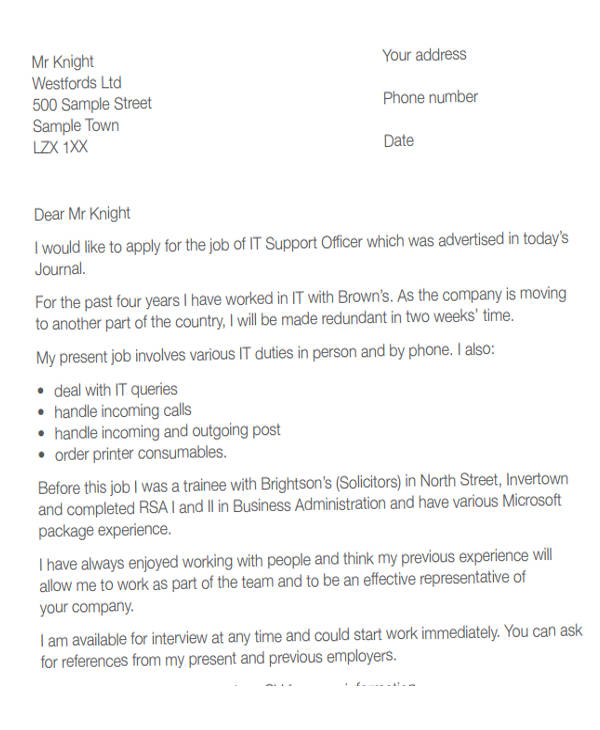 email introduction resume cover letter