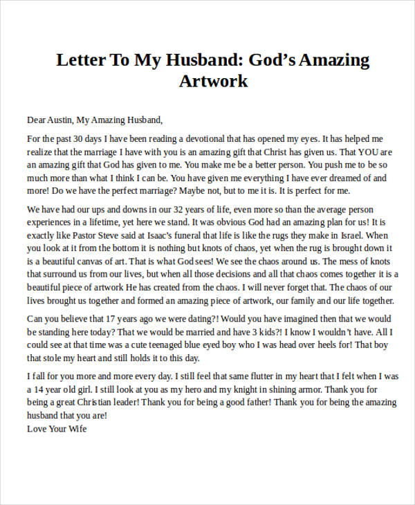 romantic love letter for husband