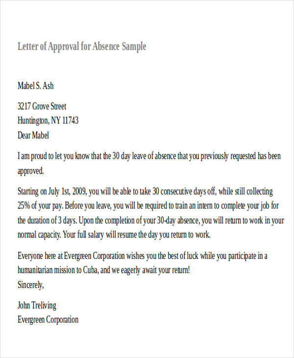 sample approval request letter pdf