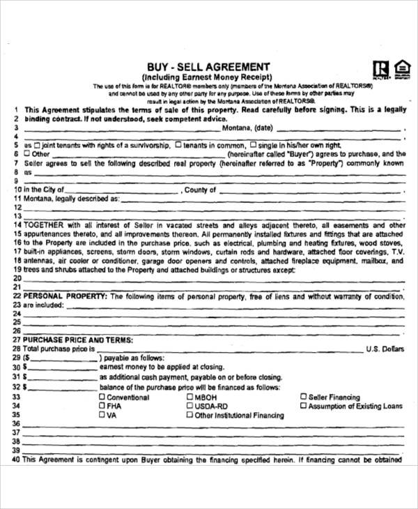 sample buy sell agreement