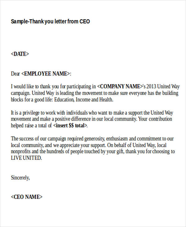 sample ceo interview thank you letter