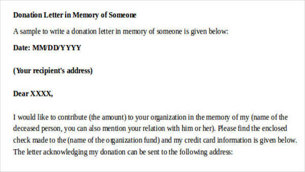 FREE 51 Sample Donation Letter Templates In MS Word Pages Google 