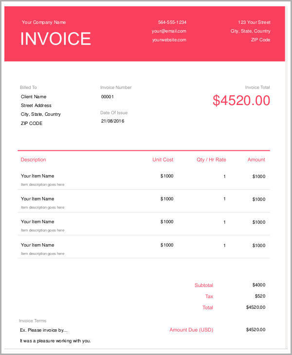 Invoice Template For Designers Learn The Truth About AH STUDIO Blog