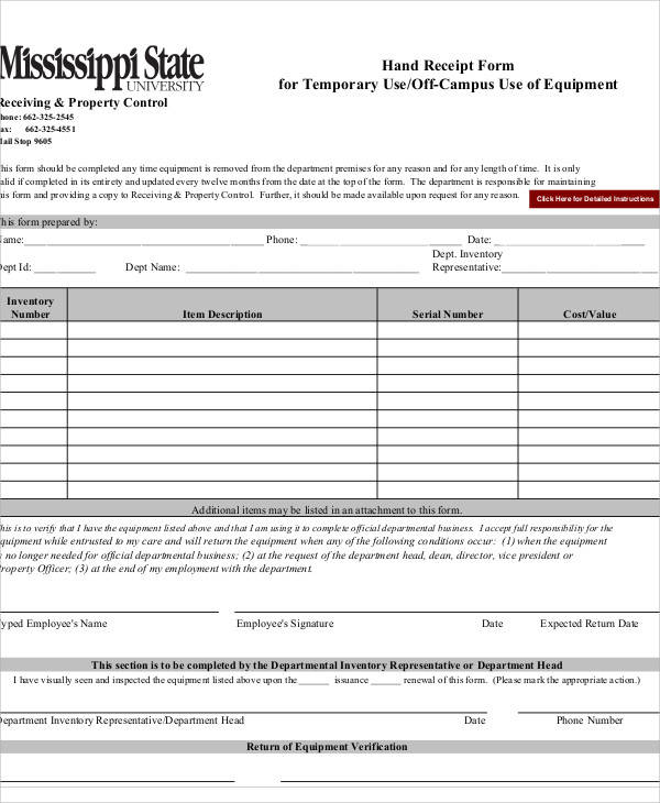 FREE 38 Sample Receipt Forms In PDF