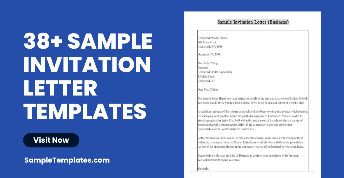 sample invitation letter template