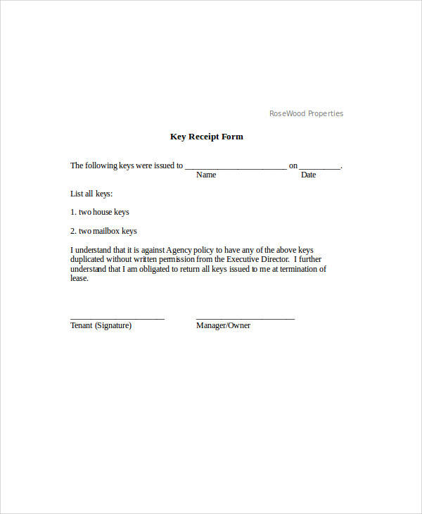 16+ Sample Receipt Forms in Doc  Sample Templates