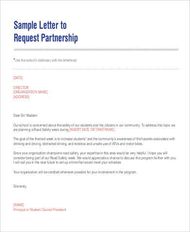 Business Partnership Request Letter