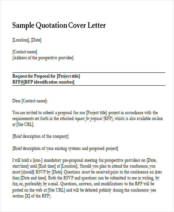 28+ Sample Quotation Letters  PDF, DOC